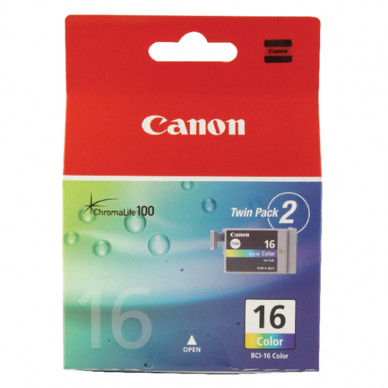 Canon Tri Colour Ink Cartridge - Cyan, Magenta, Yellow (2 Pack) (9818A002) 